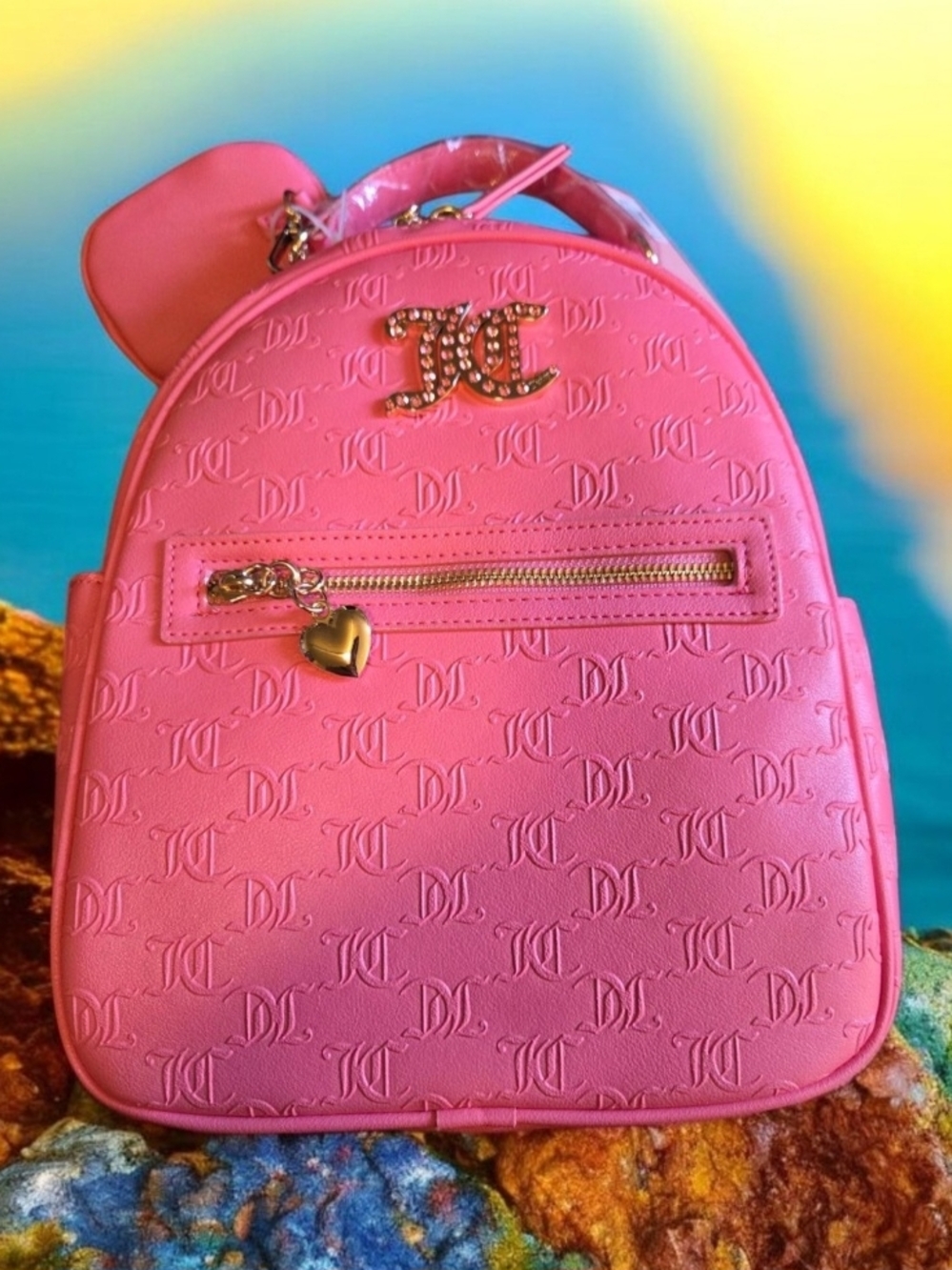 Juicy Couture All About That Bling Pink Lemonade Backpack/Bag